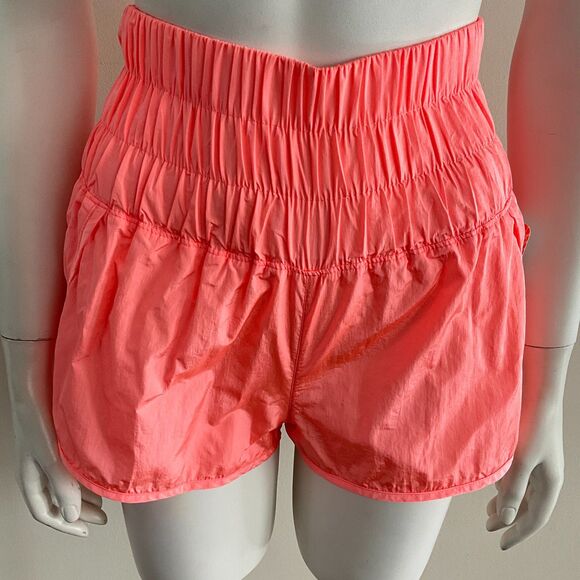 FP Movement The Way Home High Rise Shorts Peach Nylon Elastic Waist XS - Picture 4 of 14